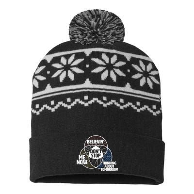 Don't Stop Believing Diagram Chart USA-Made Snowflake Beanie