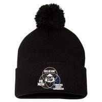 Don't Stop Believing Diagram Chart Pom Pom 12in Knit Beanie