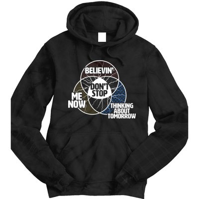 Don't Stop Believing Diagram Chart Tie Dye Hoodie
