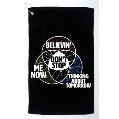 Don't Stop Believing Diagram Chart Golf Towel