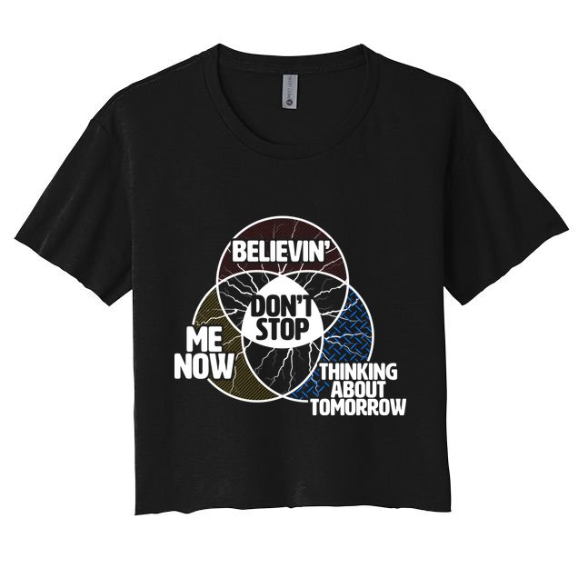 Don't Stop Believing Diagram Chart Crop Top
