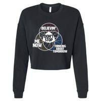 Don't Stop Believing Diagram Chart Cropped Pullover Crew