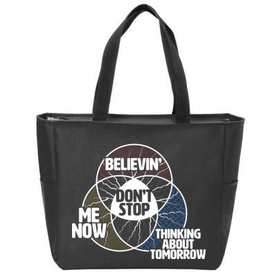 Don't Stop Believing Diagram Chart Zip Tote Bag
