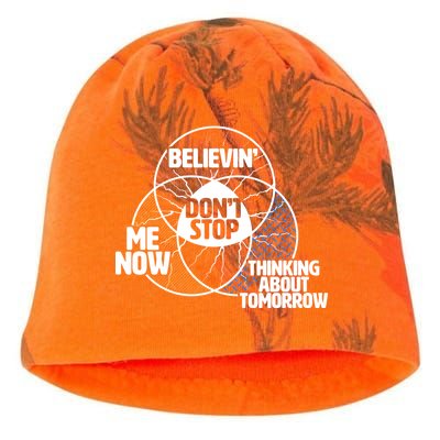 Don't Stop Believing Diagram Chart Kati - Camo Knit Beanie