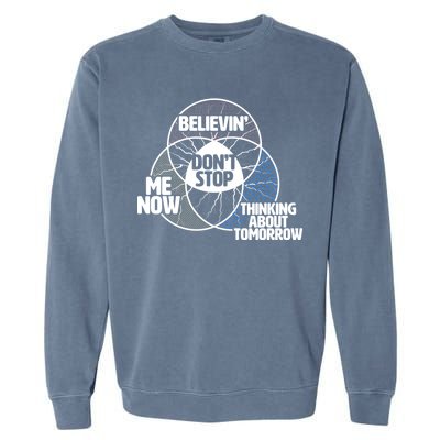 Don't Stop Believing Diagram Chart Garment-Dyed Sweatshirt