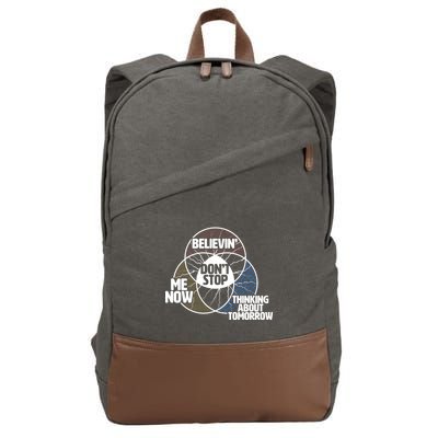 Don't Stop Believing Diagram Chart Cotton Canvas Backpack