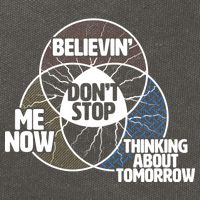 Don't Stop Believing Diagram Chart Cotton Canvas Backpack