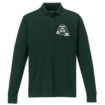 Don't Stop Believing Diagram Chart Performance Long Sleeve Polo