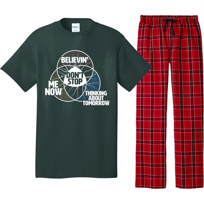 Don't Stop Believing Diagram Chart Pajama Set