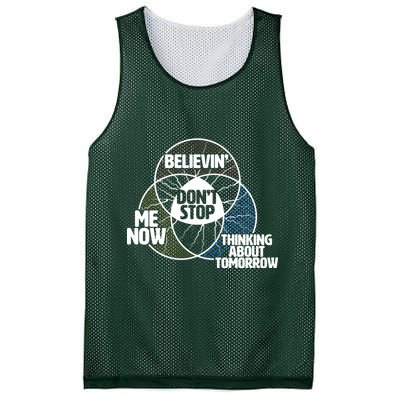 Don't Stop Believing Diagram Chart Mesh Reversible Basketball Jersey Tank