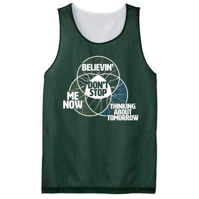 Don't Stop Believing Diagram Chart Mesh Reversible Basketball Jersey Tank