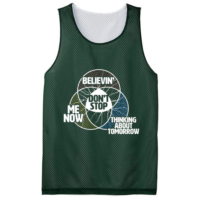 Don't Stop Believing Diagram Chart Mesh Reversible Basketball Jersey Tank
