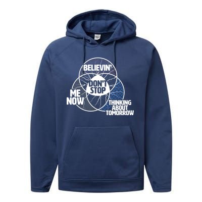 Don't Stop Believing Diagram Chart Performance Fleece Hoodie