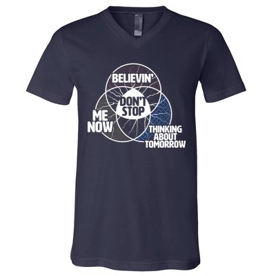 Don't Stop Believing Diagram Chart V-Neck T-Shirt