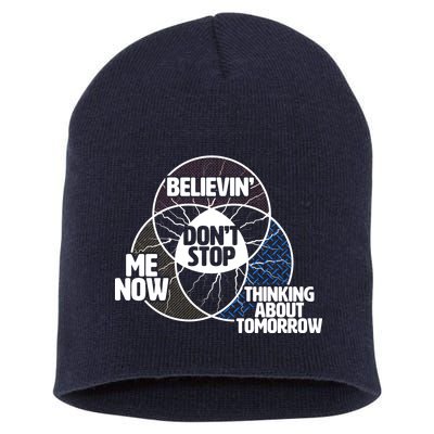 Don't Stop Believing Diagram Chart Short Acrylic Beanie