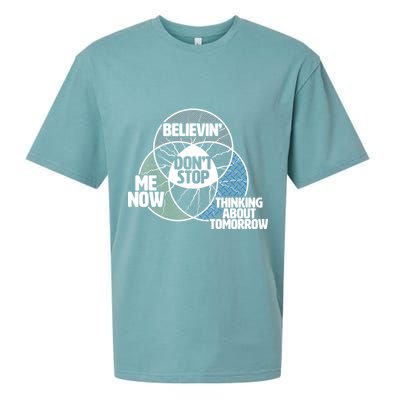 Don't Stop Believing Diagram Chart Sueded Cloud Jersey T-Shirt