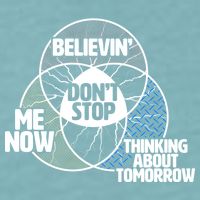 Don't Stop Believing Diagram Chart Sueded Cloud Jersey T-Shirt