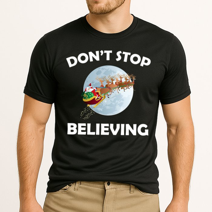 Don't Stop Believing In Santa Cooling Performance Crew T-Shirt