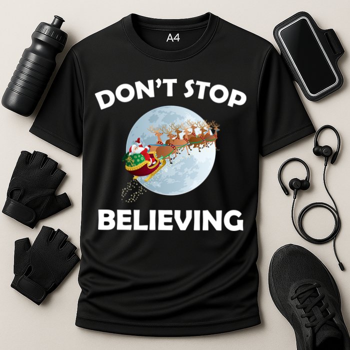 Don't Stop Believing In Santa Cooling Performance Crew T-Shirt