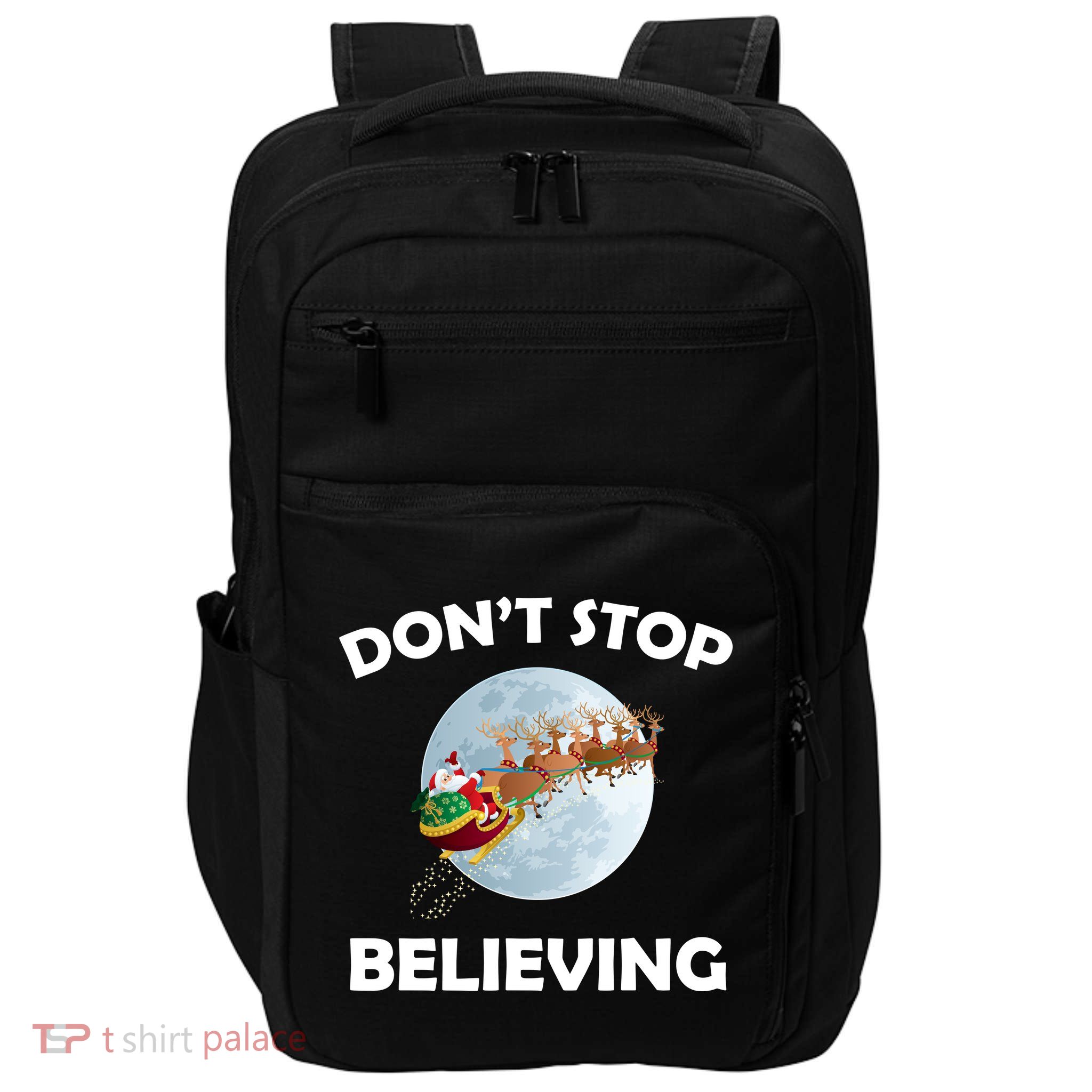Don't Stop Believing In Santa Impact Tech Backpack