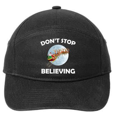 Don't Stop Believing In Santa 7-Panel Snapback Hat