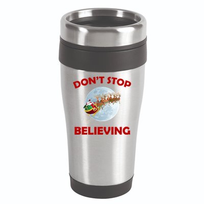Don't Stop Believing In Santa 16oz Travel Tumbler