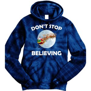 Don't Stop Believing In Santa Tie Dye Hoodie