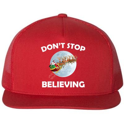 Don't Stop Believing In Santa Flatbill Hat