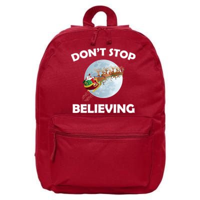Don't Stop Believing In Santa 16 in Basic Backpack