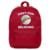 Don't Stop Believing In Santa 16 in Basic Backpack