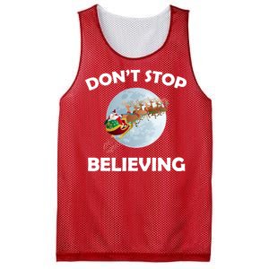 Don't Stop Believing In Santa Mesh Reversible Basketball Jersey Tank