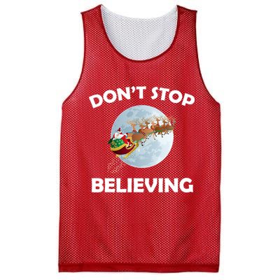 Don't Stop Believing In Santa Mesh Reversible Basketball Jersey Tank