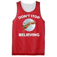 Don't Stop Believing In Santa Mesh Reversible Basketball Jersey Tank