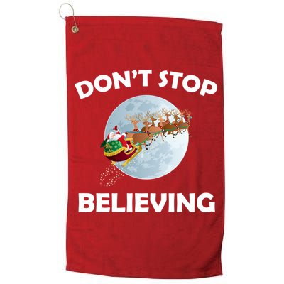 Don't Stop Believing In Santa Golf Towel