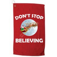 Don't Stop Believing In Santa Golf Towel