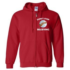 Don't Stop Believing In Santa Full Zip Hoodie