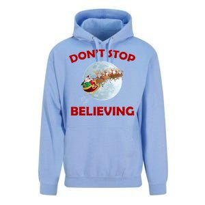 Don't Stop Believing In Santa Unisex Surf Hoodie