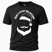 Don't Stop Believing Santa Face Cooling Performance Crew T-Shirt