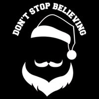 Don't Stop Believing Santa Face Cooling Performance Crew T-Shirt