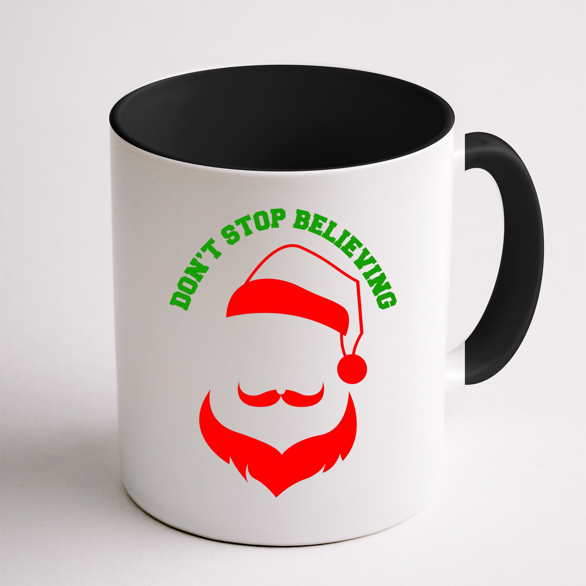 Don't Stop Believing Santa Face Mug