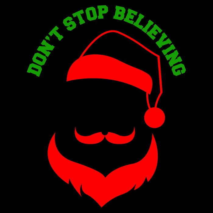 Don't Stop Believing Santa Face Mug