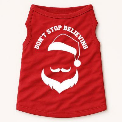Don't Stop Believing Santa Face Doggie Tank