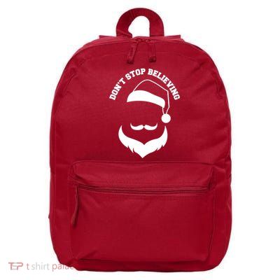 Don't Stop Believing Santa Face 16 in Basic Backpack