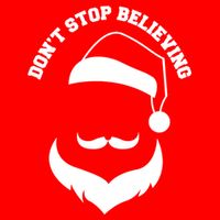 Don't Stop Believing Santa Face 16 in Basic Backpack