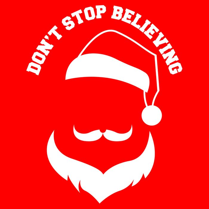 Don't Stop Believing Santa Face 16 in Basic Backpack