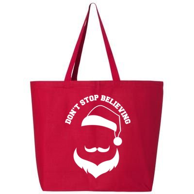 Don't Stop Believing Santa Face 25L Jumbo Tote