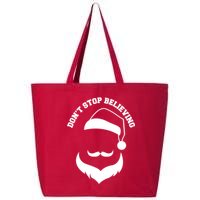 Don't Stop Believing Santa Face 25L Jumbo Tote