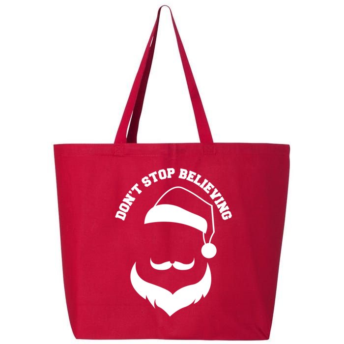 Don't Stop Believing Santa Face 25L Jumbo Tote