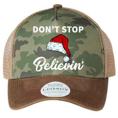 Don't Stop Believing Santa Hat Legacy Tie Dye Trucker Hat