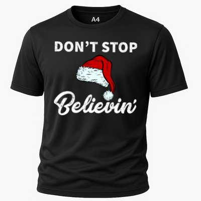 Don't Stop Believing Santa Hat Performance Shirt